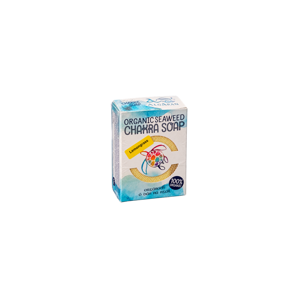 AlgAran Mydło Chakra z algami – trawa cytrynowa – opakowanie Lemongrass